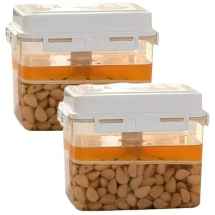 LINMEILIFENG 2 recipientes para almacenar kimchi exprimido, recipientes para conservar frutas, chucrut, encurtidos, aptos para el trabajo