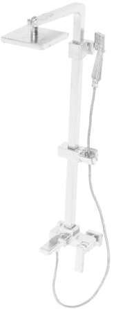 OFFIGAM Miniatur Duschkopf für Puppenhaus Badezimmer Realistische Kunststoff Dekoration für Rollenspiele Fach Zubehör für Fördert Kreativität und Interaktion