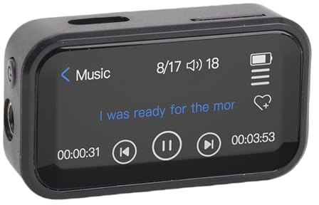 Goshyda Bluetooth-MP3-Player, Small 32GB Music Player mit Sprecher, Support Lossless Music Playback E-Book Reading Aufnahmes Erweitert auf 256 GB