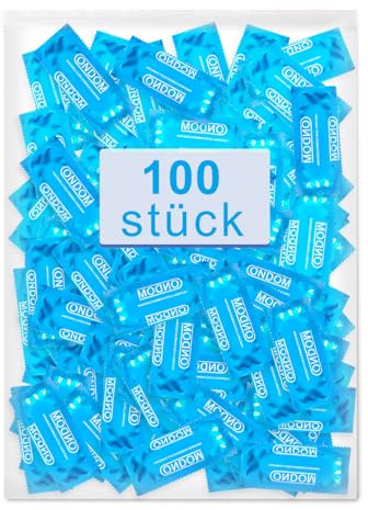 100 Stück Packung Kondome Männer Condoms 52mm Breite mit Extra Feucht Glatt | Natürliche Latex Kondome, Ultra Dünn 0.065mm, Einzeln Verpackt, für Sicherheit und echtes Hautgefühl