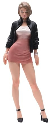 RoaQinFo Miniaturfigur Mädchenfigur 1 24 Bemalte Modellfiguren Resin Mini-personen für Modelllandschaft Diorama Puppenhaus Schreibtischdeko Sammelgeschenk