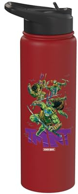 Official TMNT Ninja Turtles with Purple Logo Stainless Steel Insulated Water Bottle