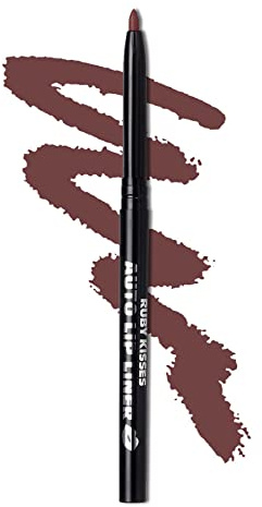 Ruby Kisses Auto Lip Liner Bleistift, langlebig, glatte Anwendung, mechanischer Lippenstift (Kakao)