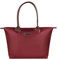 NOTAG Nylon Shopper, Wasserdicht Damen Handtasche Reise Schultertasche für Einkaufen Strand (Weinrot)