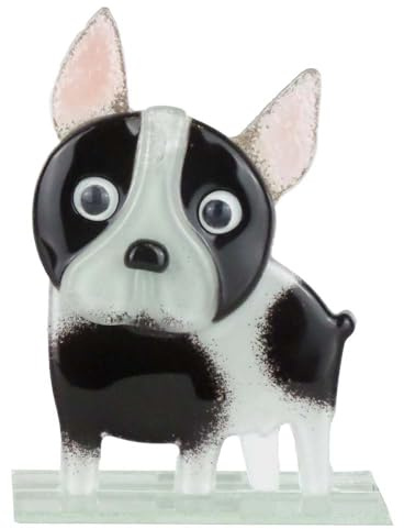 Nobile Glassware Fused Glass French Bulldog Pied