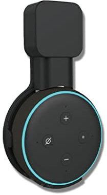 Sintron Wall Mount Holder for Dᴏt 3, Smart Home Wall Mount Stand Hanger for Dot 3rd Generation Speaker Holder, Space Saving Accessories Without Messy Wires, Compatible with UK Plug Google Mini (Black)