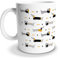 tassenprinter Dackel-Tasse/Hunde-Tasse 300ml Keramik Kaffee-Tasse als Geschenk für Hunde-Fans Mamas und Liebhaber lustige und süße Motive Weihnachten Geburtstag (Dackel-Muster)