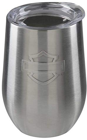Harley-Davidson Silhouette B & S - Bicchiere da vino in acciaio inox HDX-98631