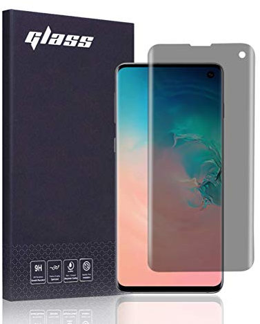 FiiMoo Privacy Schutzfolie Kompatibel mit Samsung Galaxy S10, [2 Stück] [Fingerabdruckerkennung] [Vollständige Abdeckung], Anti-Spy TPU Ultra HD-Weichfilm Displayschutzfolie für Galaxy S10