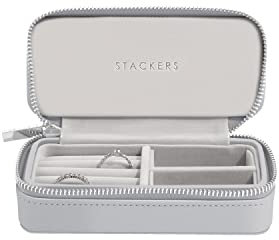 Stackers Pebble Grey Medium Travel Jewellery Box