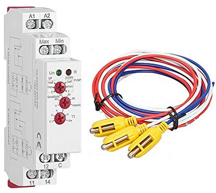 alfa-pool Niveauregelung, Schaltrelais 24V - 240V AC/DC inkl. Sensoren SET komplett