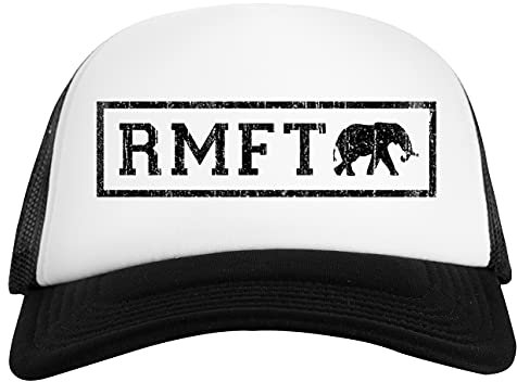 Vintage Rmft Weiß Schwarz Unisex Baseball Cap White Black