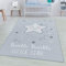 SIMPEX KinderTeppich, Sterne-Design, Grau, 120 x 170 cm, Teppich für Kinder, Kinderzimmer