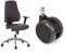hjh OFFICE Stuhl, anthrazit & 619010 5X Hartbodenrollen für Bürostuhl ROLO Stift 11 mm/Rolle 65 mm Drehstuhl Rollen für Hartböden mit leichtgängiger weicher Lauffläche