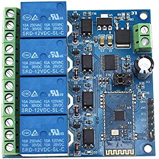 Relé remoto Bluetooth de 4 vías IoT Smart Home Android App Interruptor eléctrico remoto 4 canales DC 5V 12V Módulo de relé (12V)