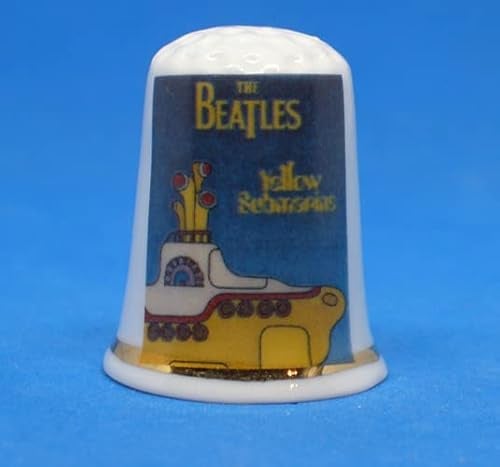 Porzellan-Poster zum Sammeln, Fingerhut, Beatles, psychedelisches gelbes U-Boot