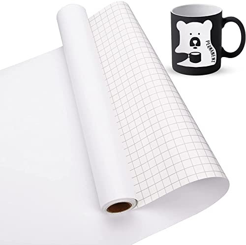 Lya Vinyl Rollo de Vinilo Adhesivo Blanco Mate, 30.5 cm x 457.5 cm, Vinilo Blanco Mate para Cricut, Silhouette Cameo y la Mayoría de las Máquinas de Corte
