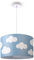 Paco Home Sospensione Cameretta Dei Bambini Baby Paralume Tessuto Rotonda Nuvole Cielo Stelle E27