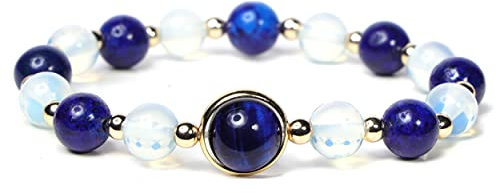 MILAKOO Naturstein Armband Damen heilsteine armband Frauen Opal Armband Lapislazuli armreif edelstein