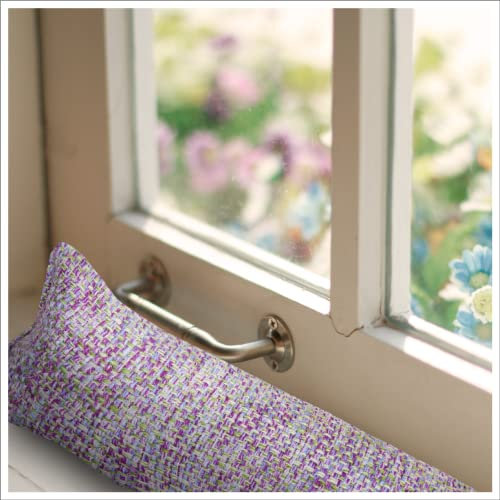 Casaviva® Isolierender Zugluftstopper, 120 cm, für Türen und Fenster, aus weicher Faser, WolleOptik, (lila Melange Mix)