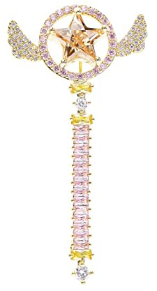 Brosche 2pcs Card Captor Sakura Zauberstab Zauberstab Zubehör Damen Mantel Brosche Strickjacke Fee Windmantel Zubehör