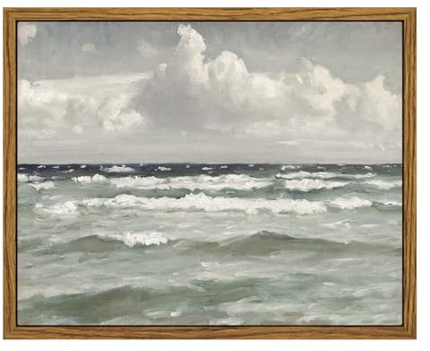 InSimSea Gerahmte Wandkunst für Wohnzimmer, maritime Landschaft, Leinwand, Wandkunst, Dekorationen, gerahmt, Vintage-Ozeanlandschaft, Kunstwerke, Leinwanddrucke, Badezimmerbilder, Bauernhaus, Büro,