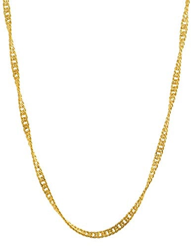 Goldkette Singapurkette Länge 50cm - Breite 1,0mm - 585-14 Karat Gold