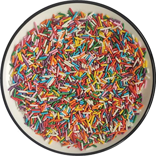 Essbare Regenbogen Jimmies Zucker streusel | Dessert Streusel|Kuchen Cupcake Topper | Cookie-Dekorationen | Süße Persönlichkeiten Zuckerstreusel für die tägliche Kuchendekoration