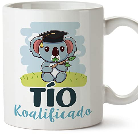 MUGFFINS Tazas para TÍO - En Español - Koalificado/koalificada - 11 oz / 330 ml - Regalo original y divertido