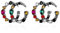 FADELU G Ohrringe Initial Brief Ohrringe - Sterling Silber Hypoallergene Perle Zirkonia Ohrringe Bunte Kristall Alphabet