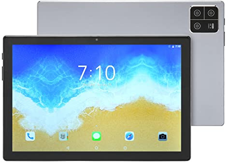 Tableta de 10 Pulgadas, Pantalla IPS Plateada, 8GB RAM 128GB ROM, Tableta de Oficina con CPU Octa Core, Tableta para Juegos Cámara Dual 8800 MAh, BT5.0 WiFi GPS FM, para Android 11 (Enchufe de la UE)