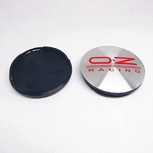 BAGLEV 4 piècesCentre Roue de Voiture étanche et Antirouille Bouchon Jante,pour OZ Racing New M582 52mm 55mm Moyeu Capuchon De Centre De Roue Voiture Extérieurs Accessoires,52mm-F