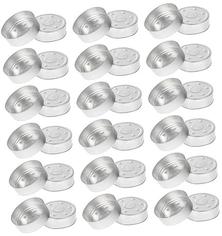 Lurrose 100 Pièces Bougie Coquille En Aluminium Boîtes De Cire De Bougie Bougies Chauffe-plat Tasses à Bougies En Métal Boîtes De Bougies Blanches Tasse De Bougie De Cire Suite Majeur