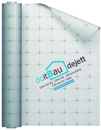 2x doitBau dejett 2 Dampfbremsfolie 1,5m x 50m, Profi Klimamembran Dampfbremse, feuchteregulierend u. atmungsaktiv, schützt vor Schimmel