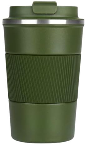 ONEKLIK Travel Mug, Insulated Coffee Cup with Leakproof Lid, Reusable Coffee Cup, 380 ml Green