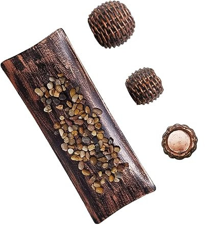 PRETYZOOM 3St Antiker Kerzenhalter aus Rattan Kerzenständer aus Harz Rustikaler Kerzenhalter aus Holz Kunsthandwerk aus Kunstharz Wohnkultur Hochzeitskerzenständer hölzern