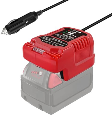 BTRUI Mini Car Charger for Milwaukee M18 18V Battery, Portable Rapid Car Charger, 1/4 Size of Original, Cigarette Lighter Plug (Only for 18V Battery)