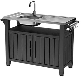 Keter - Desserte exterieure Unity XL 207L avec évier