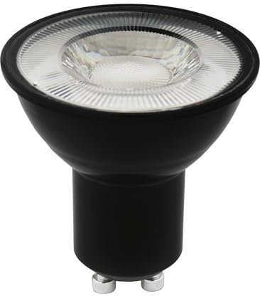 Ledvion - Dimmbarer GU10 LED Spot Schwarz, 3W, 2700K, 345 Lumen, SMD LED Chips, Vollglas, Energieeffizient, Ideal für Einbaustrahler und Deckenleuchten