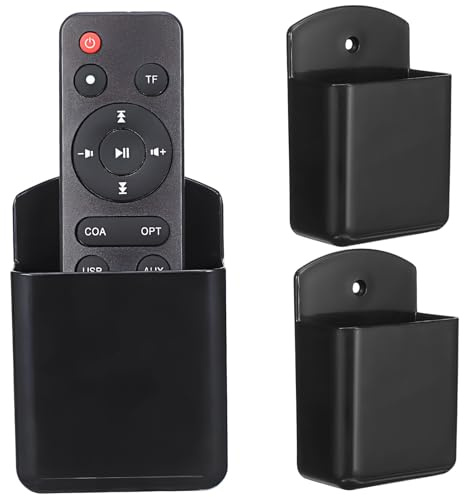 HONMEET Support Mural Pour Télécommande Tv 3 Pièces Boîte De Rangement Murale Compacte Pour Chambre À Coucher Et Camping-Car Organisateur Multifonctionnel Et Gain De Place