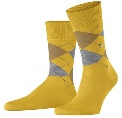 Burlington Herren Socken Manchester M So Baumwolle gemustert 1 Paar, Gelb Bee 1393, 40-46