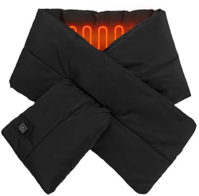 XPJBKC Beheizter Schal, Wärmeschal mit 3 Stufen Einstellbarer Temperatur, USB Elektrischer Nackenwärmer, Unisex Soft USB-Heizschal, Warmer Winddichter Heizschal für Outdoor