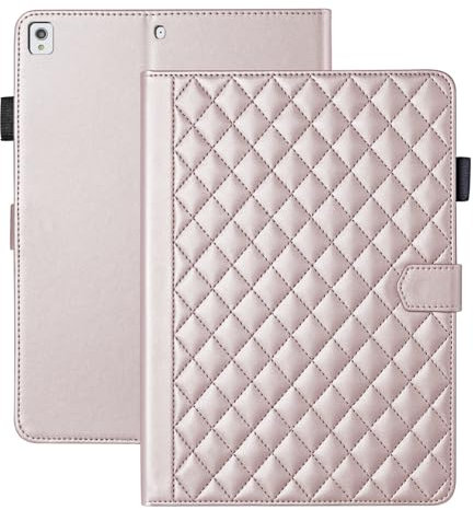 Vaitasy Funda para iPad 10.2 Pulgadas iPad 9/8/7 Gen iPad Air 10.5 2019 Business Cuero PU Tablet Carcasa para iPad 10.2 2021/2020/2019 con Ranura para Tarjeta Oro Rosa