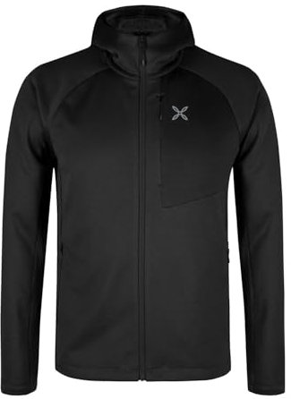 MONTURA Groove Maglia Uomo MMAP70X91 Colore Nero Maglia da Uomo in Pile Polartec con Cappuccio Calda e Traspirante Invernale L