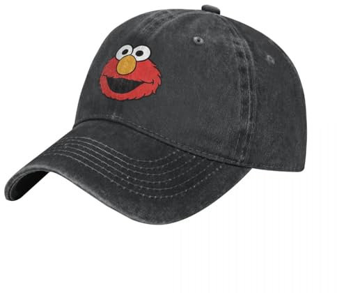 Elmo Gesicht Sesamstraße 2024 Mode Baseballkappe Baumwollhüte Verstellbarer Hut Universal Casual Cap Truck Fahrer Hut Beste Freundin Geschenke Halloween
