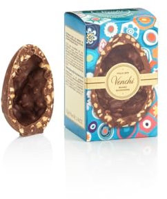 Venchi - Huevo de Chocolate Mignon, Sabor Chocolate con Leche Gourmet con Avellana Piamonte, 70 gr, Sin Gluten, Sin Sorpresa, Colección Pascua, Idea de Regalo