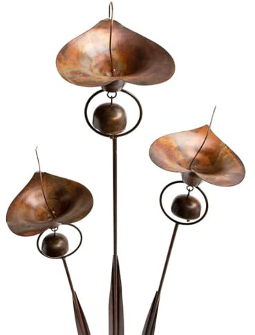 Kdouehg Gartenstecker mit Glöckchen Calla Lilien für Draußen Blumenschmuck Garten- und Hofaccessoires Dekorationen