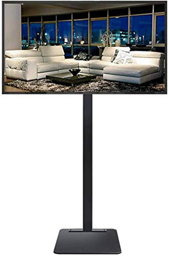 Swivel TV Stand Cabinet for 32 70 Flat Screens Adjustable Tall Stand for Corner Placement in Bars Gyms Hospitals Heavy Duty Floor Stand with 70kg Load Capacity (Black)