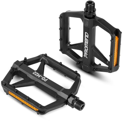 Nylon Ultralight Bicycle Pedals - Universal 9/16 Fit for Mountain/Road/Commuter Bikes, Lightweight Non-Slip Design with Built-in Reflectors
