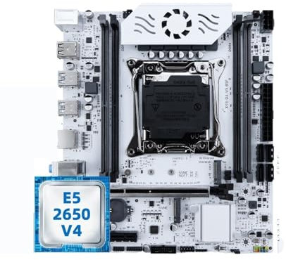 Kit scheda madre X99 con CPU E5-2650 V4 e DDR 2133MHZ 8GB*2=16GB LGA2011-3 C612 Chipset Dual Channel DDR4 M.2(Motherboards)